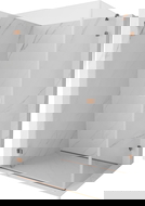 Mexen Lunar-B left hinged shower cabin 90 x 70 cm, transparent, pink gold - 832-090-070-60-00-L