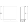 Mexen X-Wall-R recessed shelf with flange 30 x 30 cm, inox - 1910303010