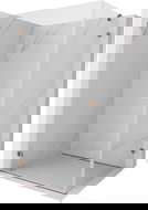 Mexen Lunar-B left pivot shower enclosure 85 x 80 cm, transparent, rose gold - 832-085-080-60-00-L