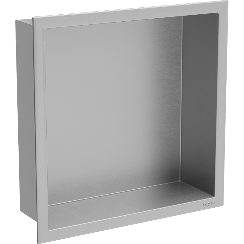 Mexen X-Wall-R recessed shelf with flange 30 x 30 cm, inox - 1910303010