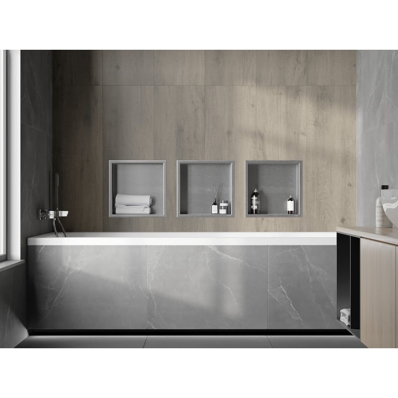 Mexen X-Wall-R niche shelf with flange 30 x 30 cm, inox - 1910303010