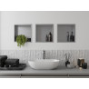 Mexen X-Wall-R recessed shelf with flange 30 x 30 cm, inox - 1910303010