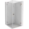 Mexen Lunar-B right-hand hinged shower cabin 70 x 70 cm, transparent, rose gold - 832-070-070-60-00-P