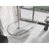 Mexen Glass freestanding transparent bathtub 170 x 85 cm, clear, chrome drain plug - 58061708508