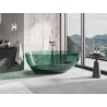 Mexen Glass teal freestanding transparent bathtub 170 x 85 cm, chrome plug - 58061708511