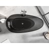 Mexen Glass black freestanding transparent bathtub 170 x 85 cm, chrome plug - 58061708513