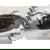 Mexen Glass Black Freestanding Transparent Bathtub 160 x 80 cm, Chrome Plug - 58061608013