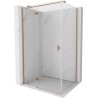 Mexen Mist-H T pivot shower cabin left 100 x 75 cm, transparent, brushed copper - 8A5T-100-075-65-00-L