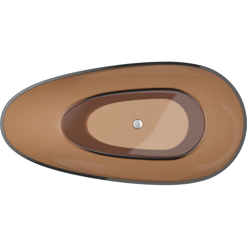 Mexen Glass freestanding transparent bathtub 170 x 85 cm, chrome plug - 58061708505