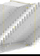 Mexen Mist-H T Right-Side Hinged Shower Enclosure 90 x 100 cm, Transparent, Brushed Gold - 8A5T-090-100-55-00-P