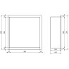 Mexen X-Wall-R shower niche with flange 30 x 30 cm, Gold - 1950303010