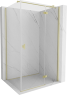 Mexen Mist-H T right-side hinged shower enclosure 115 x 100 cm, transparent, brushed gold - 8A5T-115-100-55-00-P