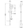 Mexen DF17 adjustable shower set, black - 785174582-70