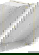 Mexen Mist-H T Right Hinged Shower Enclosure 80 x 120 cm, Transparent, Brushed Gold - 8A5T-080-120-55-00-P