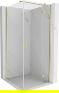 Mexen Mist-H T right-side opening shower cabin 120 x 120 cm, transparent, brushed gold - 8A5T-120-120-55-00-P