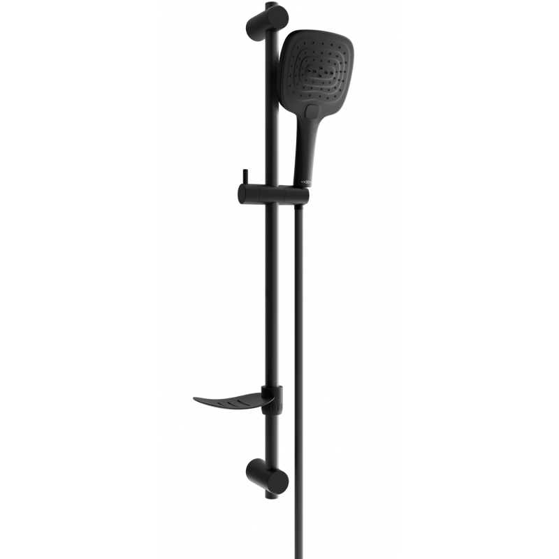 Mexen DF17 sliding shower set, Black - 785174582-70