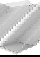 Mexen Lunar-B swing left shower enclosure 90 x 70 cm, transparent, brushed copper - 832-090-070-65-00-L