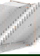 Mexen Mist-H T Right Hinged Shower Enclosure 90 x 70 cm, Transparent, Brushed Copper - 8A5T-090-070-65-00-P