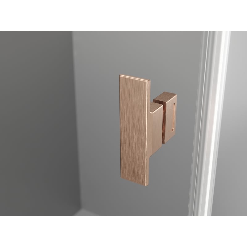 Mexen Mist-H T right hinged shower enclosure 95 x 70 cm, transparent, brushed copper - 8A5T-095-070-65-00-P