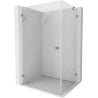 Mexen Lunar-B Left-Swing Shower Enclosure 95 x 70 cm, Transparent, Brushed Copper - 832-095-070-65-00-L