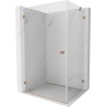 Mexen Lunar-B left hinged shower cabin 95 x 80 cm, transparent, brushed copper - 832-095-080-65-00-L