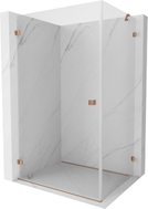 Mexen Lunar-B left hinged shower cabin 95 x 80 cm, transparent, brushed copper - 832-095-080-65-00-L