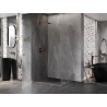 Mexen Lunar-B left hinged shower cabin 95 x 80 cm, transparent, brushed copper - 832-095-080-65-00-L