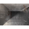 Mexen Lunar-B left hinged shower cabin 95 x 80 cm, transparent, brushed copper - 832-095-080-65-00-L