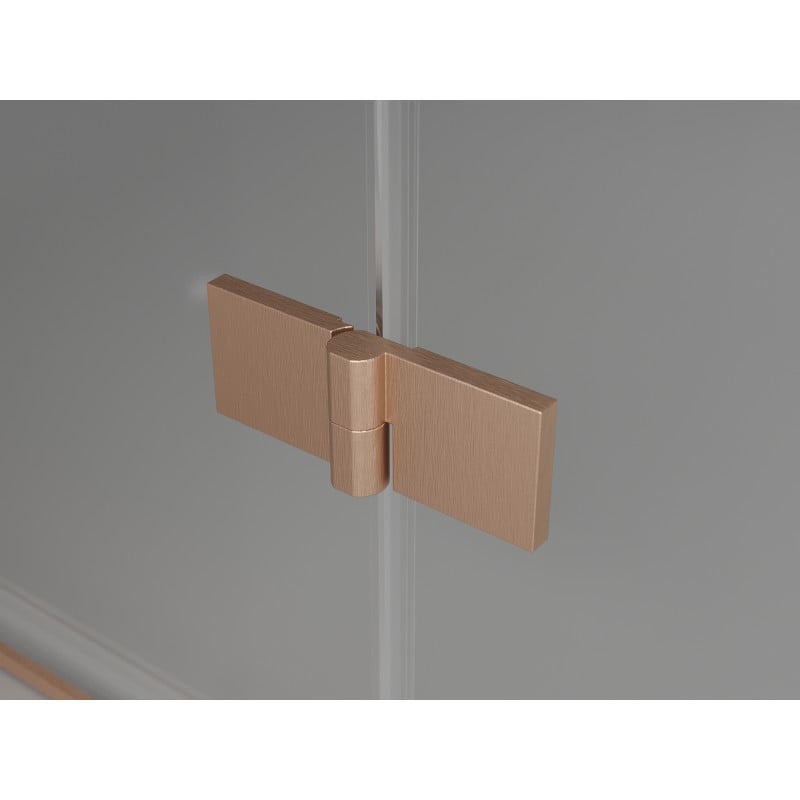 Mexen Mist-H T Shower Enclosure, Hinged Left 80 x 95 cm, Transparent, Brushed Copper - 8A5T-080-095-65-00-L