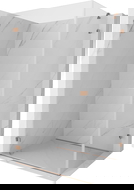 Mexen Lunar-B left shower enclosure 100 x 80 cm, transparent, brushed copper - 832-100-080-65-00-L