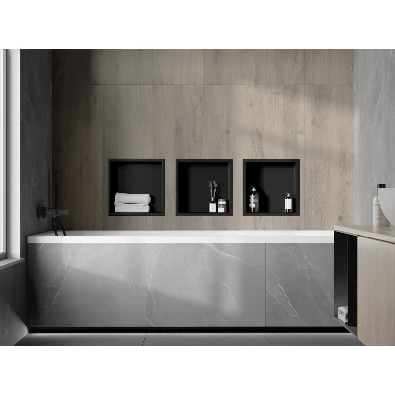 Mexen X-Wall-R recessed shelf with flange 30 x 30 cm, black - 1970303010