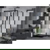 Mexen Apia extendable shower cubicle 140 x 100 cm, Transparent, Black + shower tray Flat, Black - 840-140-100-70-00-4070B