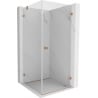 Mexen Lunar-B Right Swing Shower Enclosure 70 x 70 cm, Transparent, Brushed Copper - 832-070-070-65-00-P