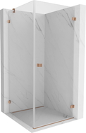 Mexen Lunar-B Right Swing Shower Enclosure 70 x 70 cm, Transparent, Brushed Copper - 832-070-070-65-00-P