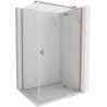Mexen Mist-H T right-hinged shower cabin 105 x 80 cm, transparent, brushed copper - 8A5T-105-080-65-00-P