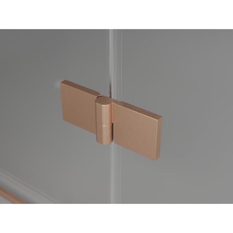 Mexen Mist-H T pivot shower cabin left 115 x 95 cm, transparent, brushed copper - 8A5T-115-095-65-00-L