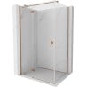 Mexen Mist H T Left Hinged Shower Enclosure 120 x 95 cm, Transparent, Brushed Copper - 8A5T-120-095-65-00-L