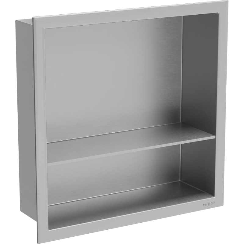 Mexen X-Wall-R shower niche with flange and shelf 30 x 30 cm, inox - 1910303010S