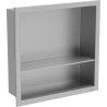 Mexen X-Wall-R niche shelf with flange and shelf 30 x 30 cm, inox - 1910303010S