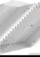 Mexen Lunar-B right swing shower enclosure 90 x 70 cm, transparent, brushed copper - 832-090-070-65-00-P