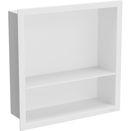 Mexen X-Wall-R shower niche with flange and shelf 30 x 30 cm, White - 1920303010S