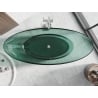 Mexen Vea freestanding transparent bathtub 180 x 80 cm, teal, chrome plug - 58091808011