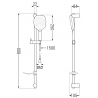 Mexen DF22 adjustable shower set, black - 785224582-70