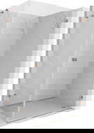 Mexen Lunar-B right hinged shower enclosure 95 x 90 cm, transparent, brushed copper - 832-095-090-65-00-P