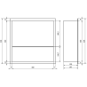 Mexen X-Wall-R niche shelf with flange and 30 x 30 cm shelf, black - 1970303010S