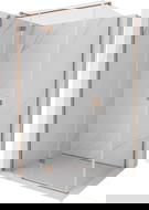 Mexen Mist-H T left hinged shower enclosure 100 x 110 cm, transparent, brushed copper - 8A5T-100-110-65-00-L