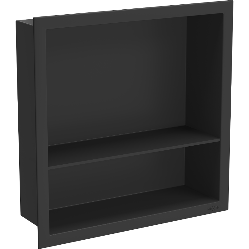 Mexen X-Wall-R niche shelf with flange and 30 x 30 cm shelf, black - 1970303010S