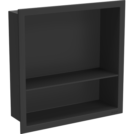 Mexen X-Wall-R niche shelf with flange and 30 x 30 cm shelf, black - 1970303010S