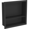 Mexen X-Wall-R recess shelf with flange and shelf 30 x 30 cm, black - 1970303010S