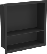 Mexen X-Wall-R niche shelf with flange and 30 x 30 cm shelf, black - 1970303010S